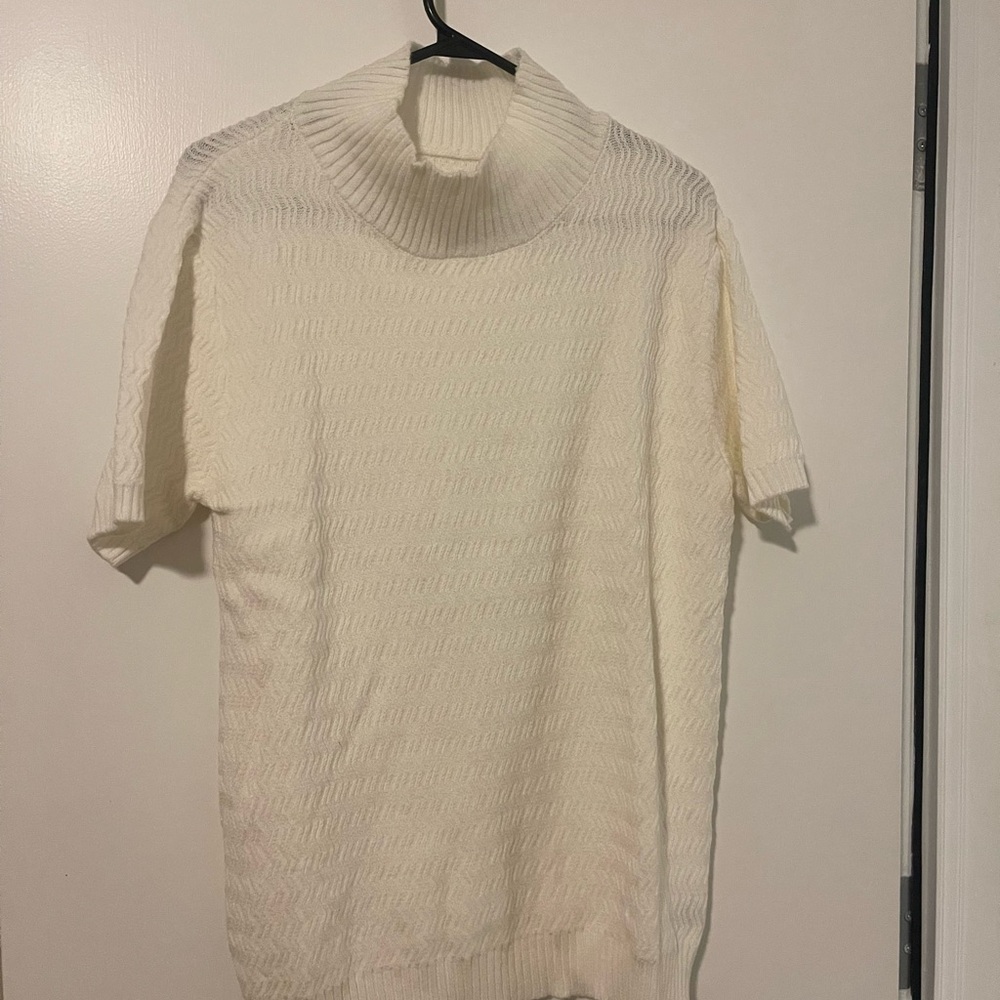 SHEIN Cream Turtleneck Sweater